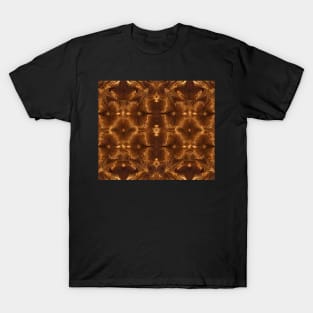 Dark Brown Aesthetic Abstract Fractal Pattern - Animal Fur Texture T-Shirt